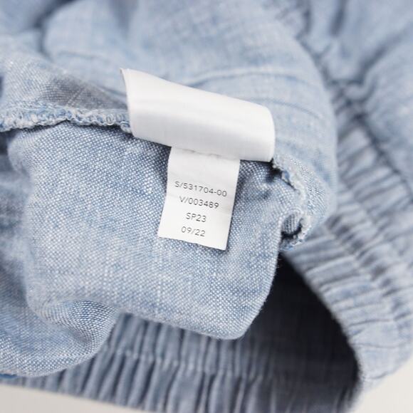 Athleta Retreat Linen Blue Slim Fit Jogger Pants Womens Sz 2 - Picture 11 of 11